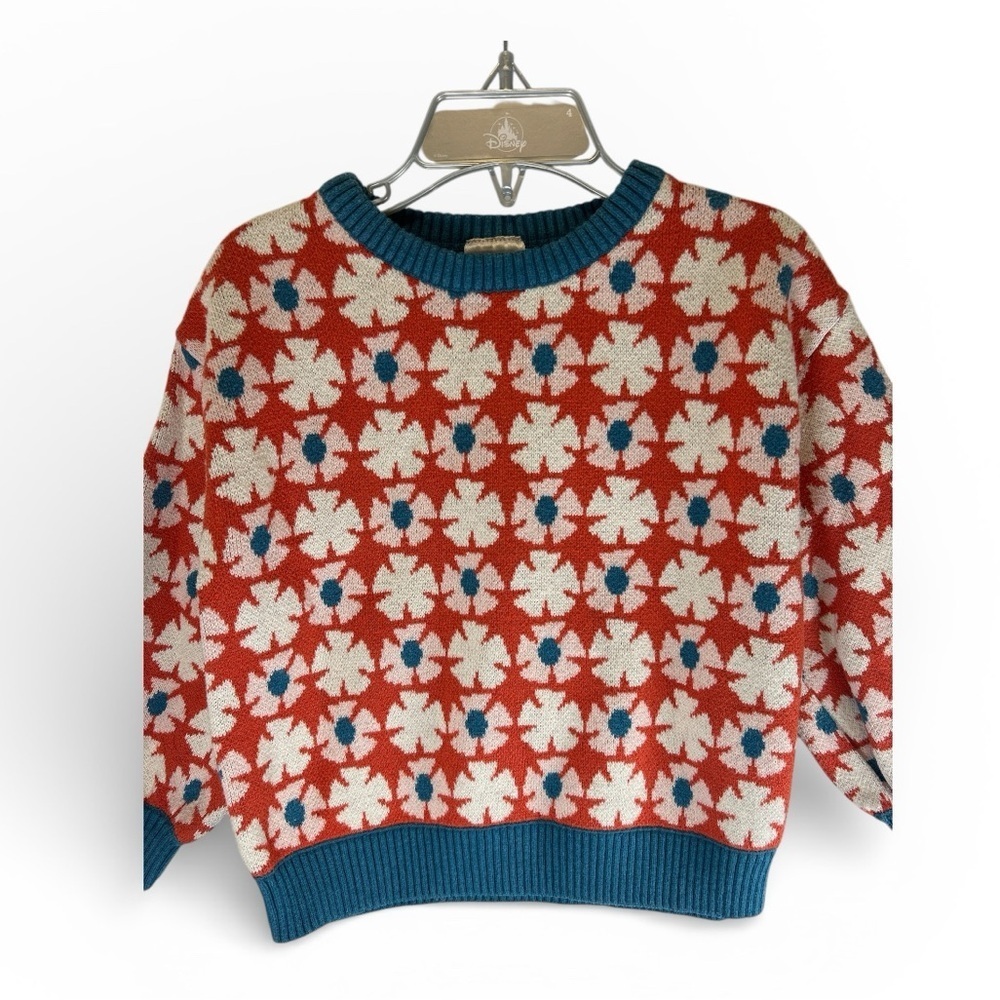 Hanna Andersson pullover Floral Patterned Sweater 100 cm size 4 - Picture 2 of 3